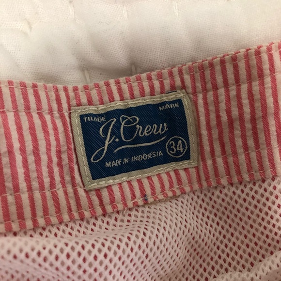 J Crew orange and white seersucker trunks - Picture 2 of 3